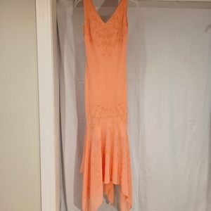 Dollar brand salmon beaded gown size S